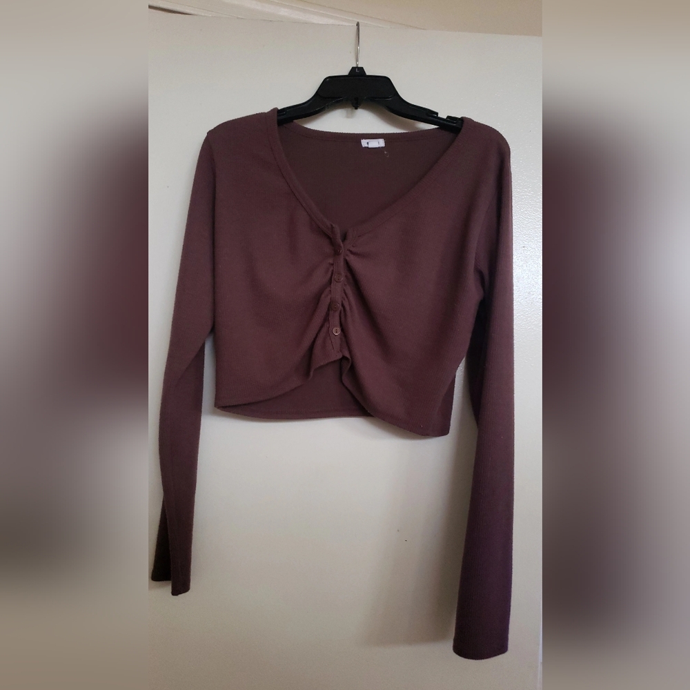 Garage Long sleeve crop top